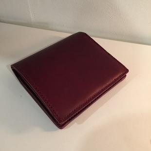 Simple Half Wallet / Burgundy