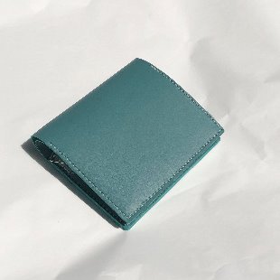 Simple Half Wallet / Cadet Blue